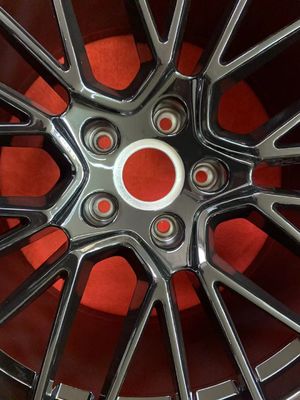 ET46 9.5J 21 Inch Black Alloy Wheels Rims For Porsche Multi Spokes
